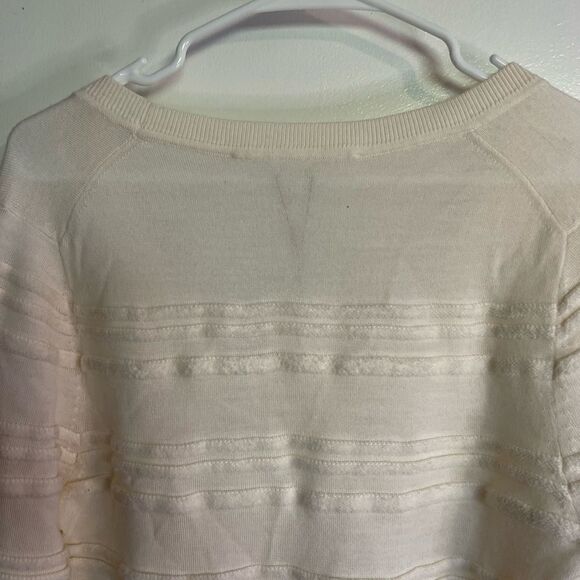 Veronica Beard Juni Merino Wool Sweater in Ivory Color .Size L - Picture 8 of 13